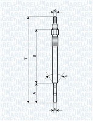 MAGNETI MARELLI 062900022304 -  Свеча накаливания